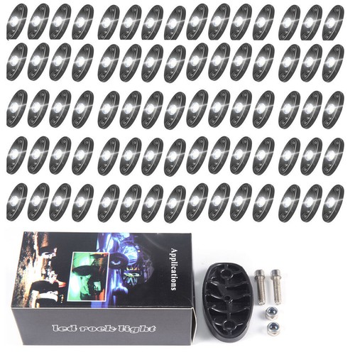 White LED Rock Lights For Jeep Offroad Boat Truck UTV ATV Underbody Lamp
