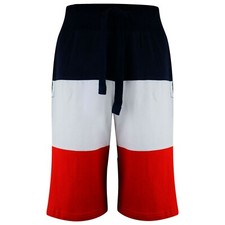 Kids Boys Shorts Contrast Panelled Cotton Short Knee Length Summer Pants 5-13 Yr