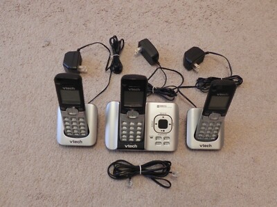 VTech CS6529-3  3 Handset Phone Answering System Barely used (read Description)