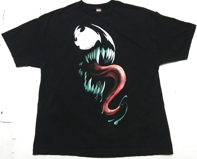 Vintage Y2K Marvel Mad Engine Venom Big Face 2XL T-Shirt | eBay