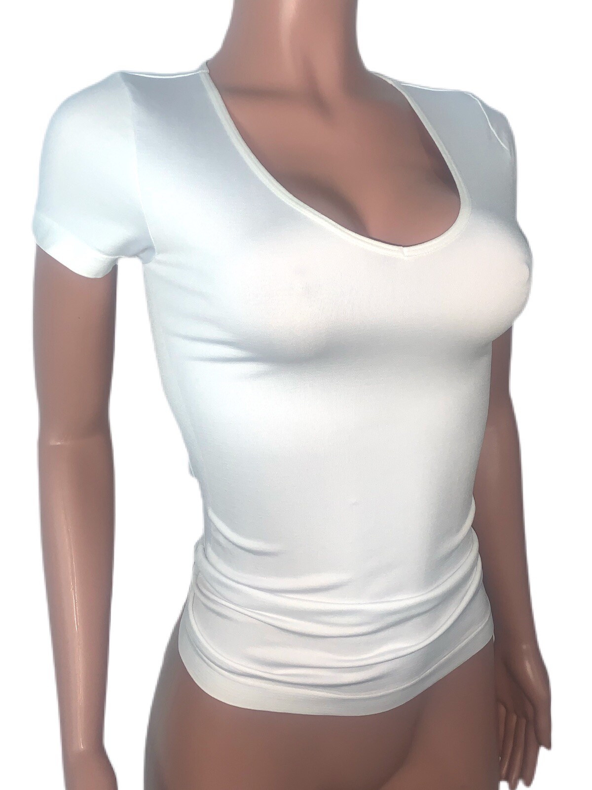 skin tight white shirt