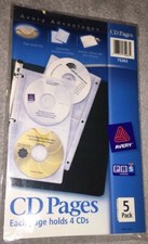 Avery CD/DVD Binder Storage Sheets, 5 sheets, 2 pocket style - NEW