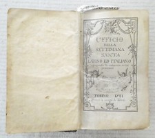 Ufficio della settimana Santa latino ed italiano - Torino 1791