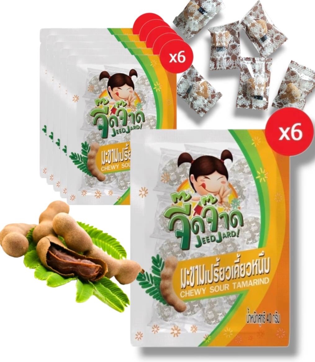 yum.tページ 6packs x 40g. Chewy Sour Tamarind 