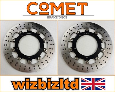 Yamaha YZF-R6 2005-2007 [Pair of Comet Front Brake Discs] [Black RF-Series]