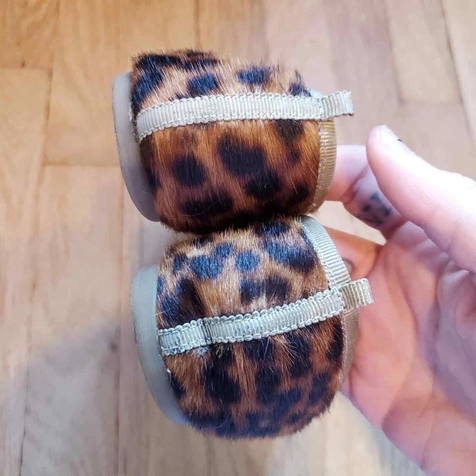 BODEN piel guepardo patrón plano marrón negro pelo de becerro para mujer talla 6 Foto 4 de 4