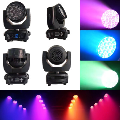 4pc/lot 19x15w led Wash Moving Head Zoom beam RGBW DMX DJ Disco Light Mac Aura