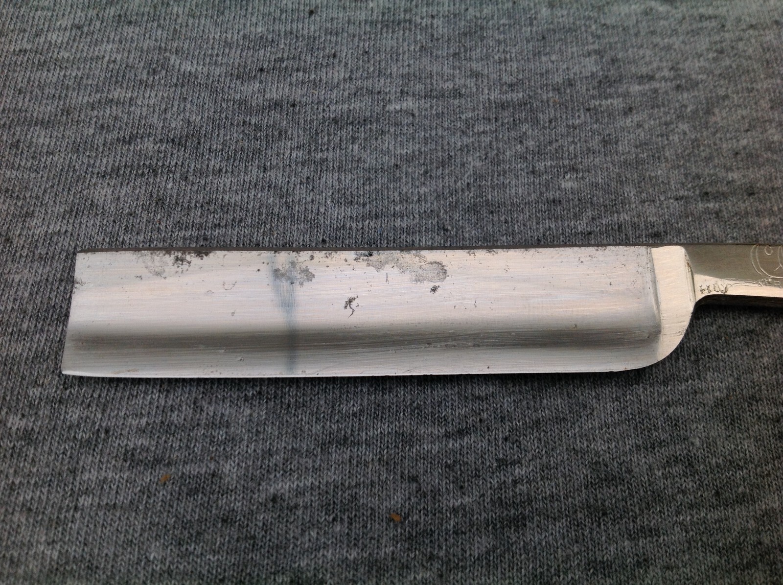 Clauss Straight Razor, Fancy "Dancing Chief with Hatchet" Scales