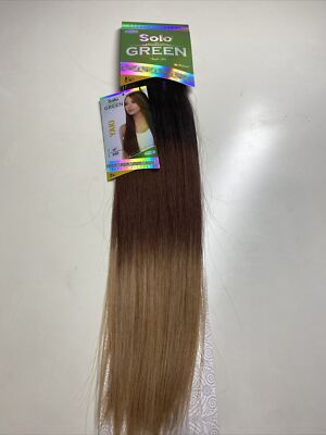 BIJOUX_SOLO_GREEN_REMI 100% HUMAN HAIR_YAKI_WVG_16''_#ST4/33/27