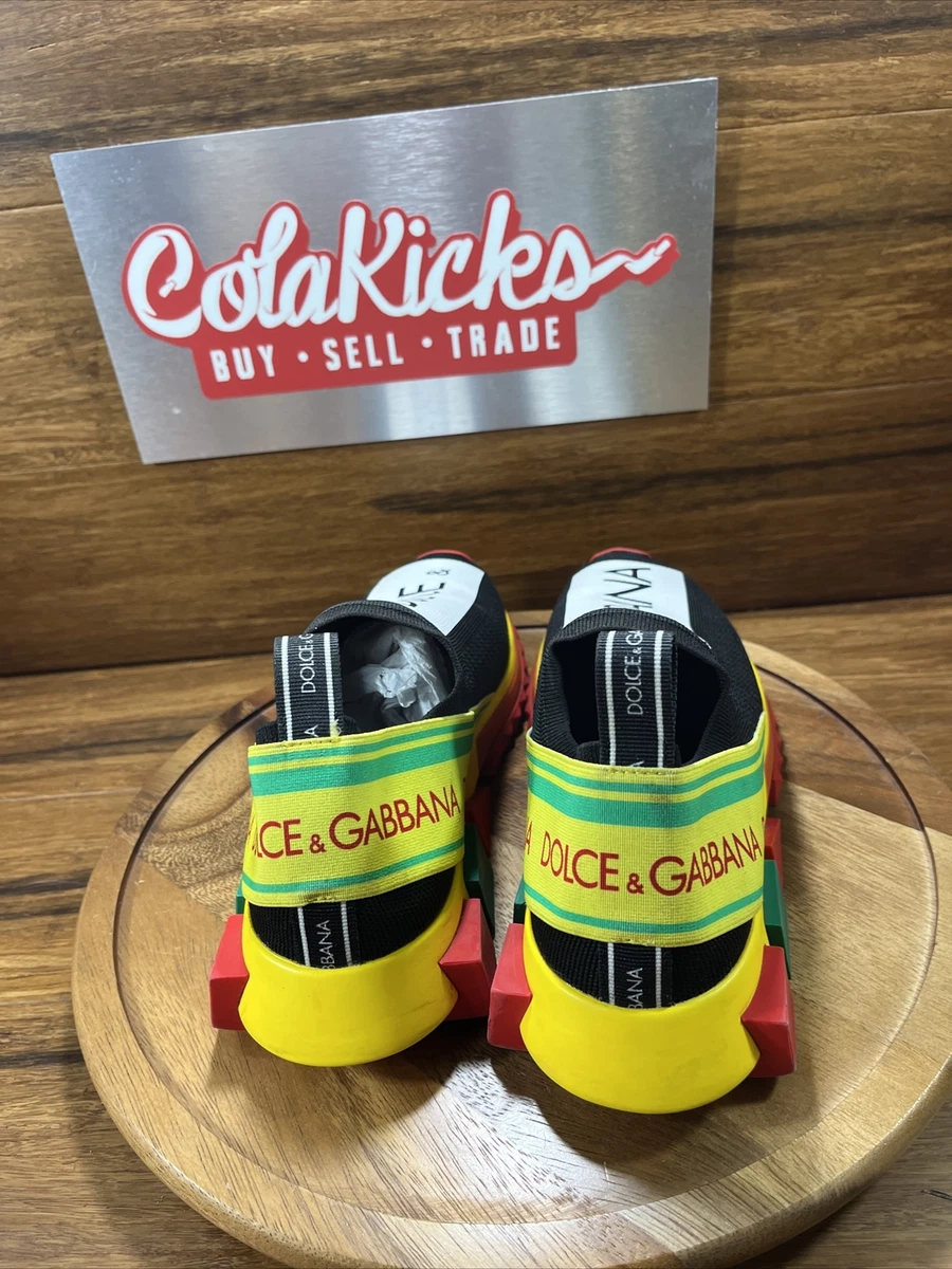 Size 43EUR/ 8M - Dolce Gabbana Sorrento Sneakers Black Green Yellow Red