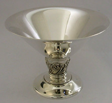 BRIAN LESLIE FULLER 200g ENGLISH STERLING SILVER DISH SWEET BOWL 2000 BLUEBELLS