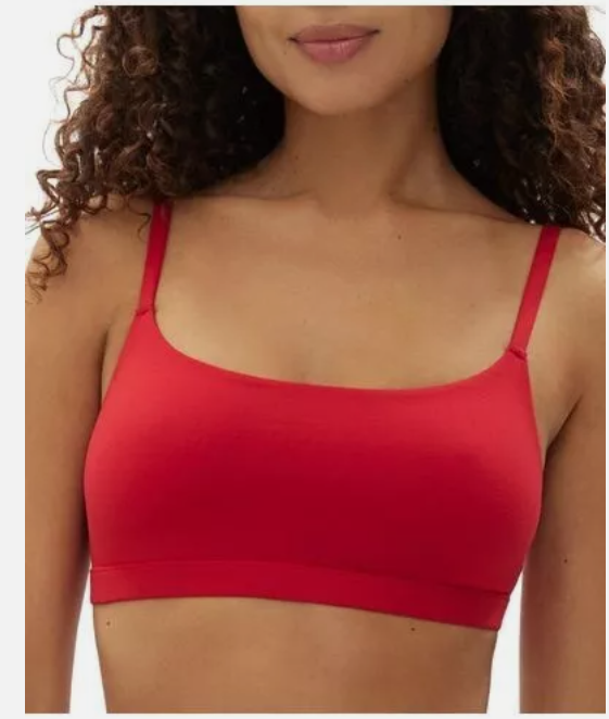 Gap Body Super Stretch Ultra Soft Tagless Scoop Neck Bralette Red S 9560