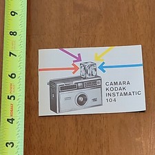 KODAK CAMERA INSTAMATIC 104 MANUAL BOOKLET INSTRUCTION VINTAGE 9