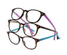 3 Pack Design Optics Limited Collection Fashion Reading Glasses LO0920 1.25
