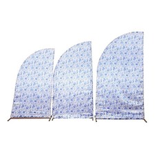 3 Satin Chiara Backdrop Stand Covers Floral Print Wedding Arch Party Events