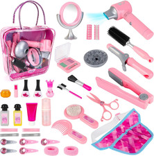 Hair Salon Toys for Girls Beauty Salon Set Kids Pretend Play Makeup Sets with Ha