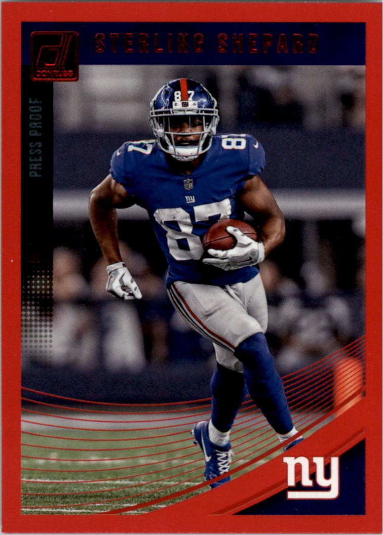 2018 Donruss Press Proof Red #208 Sterling Shepard - FB
