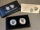 2 Silver Coin Lot 2023 Morgan & Peace Silver Dollar Reverse Proof 53.38 Grams