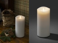 Led Duftkerze Flackerlicht Timer 6H H. 18Cm Ø 9Cm Flammenlos Kerze Lavendelduft