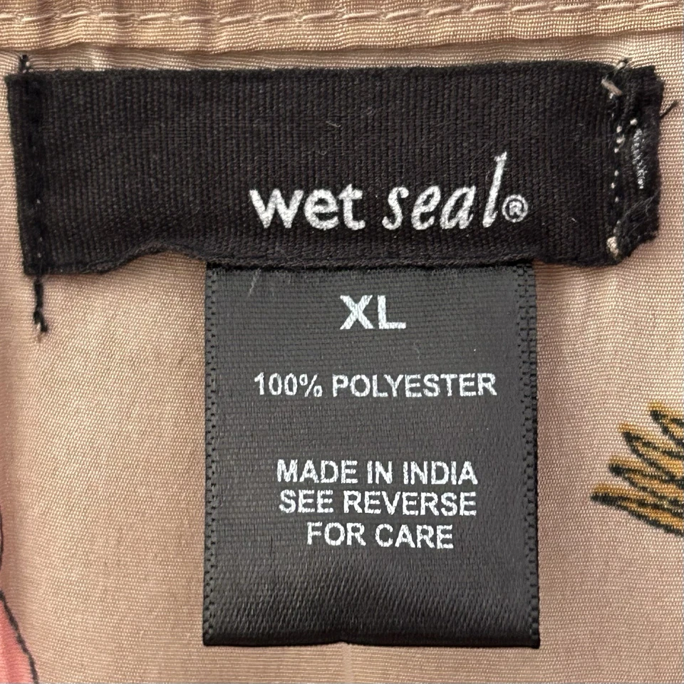 Vestido sin Mangas Y2K Sello Húmedo Para Mujer XL Marrón Floral Encaje Correas de Espagueti Hada Foto 4 de 4