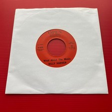BILLY HARNER  What About The Music USA repress 7" vinyl single, one sided promo