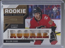 2018-19 Upper Deck SP Game Used Rookie Relic Blends 7/15 Dillon Dube Patch 7b5