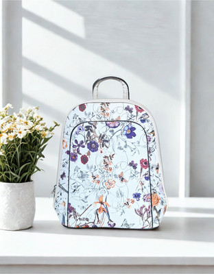 Vintage Floral Print Small Backpack Women's Travel School Purse Fashion Bag