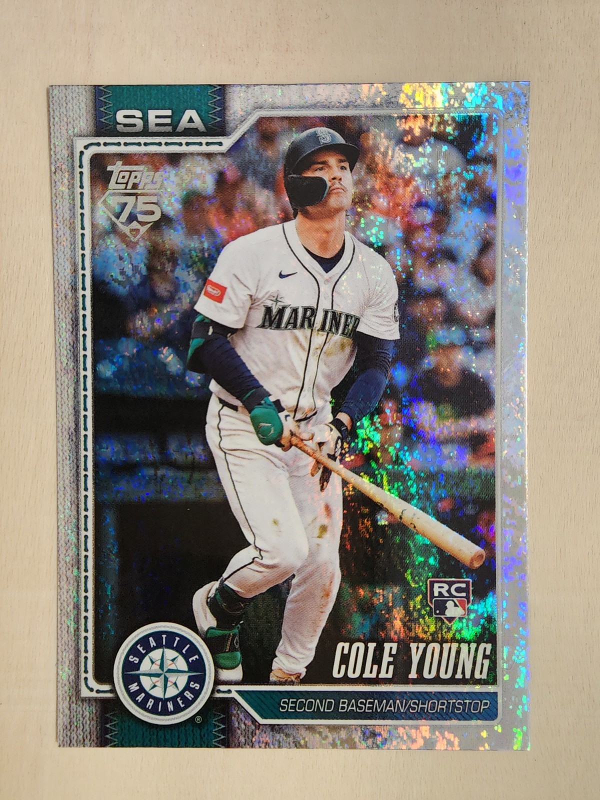 2026 Topps Series 1 Cole Young RC Holo Foil #129 Seattle Mariners