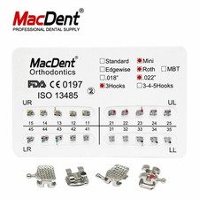 MacDent Staffe per Ortodonzia Dentale Base in Rete Metallica Mini Roth 022 3H 1Confezione