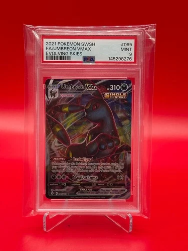 2021 POKEMON SWORD & SHIELD EVOLVING SKIES #095 FULL ART/UMBREON VMAX PSA 9