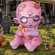 3 FT Halloween Inflatables Zombie Outdoor Decorations Blow up Yard with Built-In