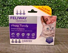 (3 PACK) FELIWAY Optimum Happy Cats Calming Pheromone Refill - 90 Days EXP 2027