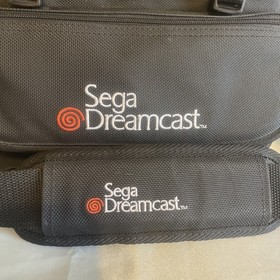 Official Sega Dreamcast Carrying Case Travel Bag /w Strap Black  Original GUC