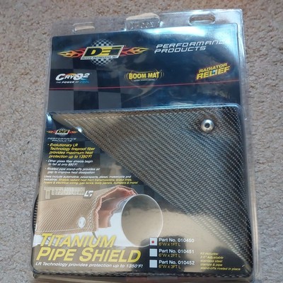 DEI Exhaust Pipe Heat Shield 10450, Titanium 1350 deg F Clamp On 12 x 6 in.