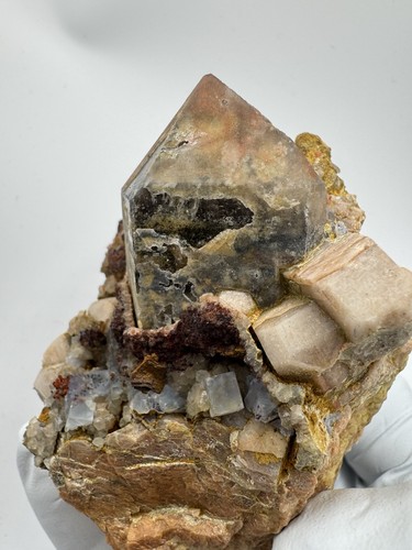 Colorado Quartz With Blue Fluorite El Paso County Colorado