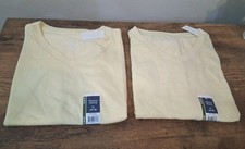 Mens George Size XL 46-48 V-Neck Short Sleeve Tee Shirt Lot Of 2 NWT