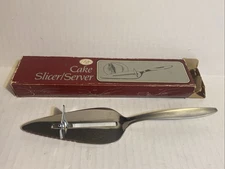 Silver Tone Cake Slicer/server With Original Box From Fuller Brush Company