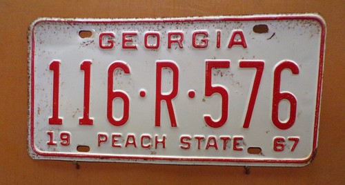 1967 Georgia License Plate