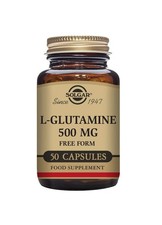 Image of Solgar L-Glutamine 500 mg Vegetable Capsules - 1 count (Pack of 50), Gold