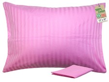 ZPECC Toddler Pillow with Pillowcase - 13x18 2 Piece Set 13"x18", Pink Stripe