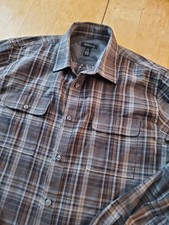 Van Heusen NWOT Shirt Mens Medium 15-15.5 Gray Plaid Long Sleeve Business Work
