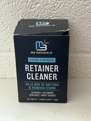 M3 NATURALS Extra Strength Retainer Cleaner, 120 Tablets