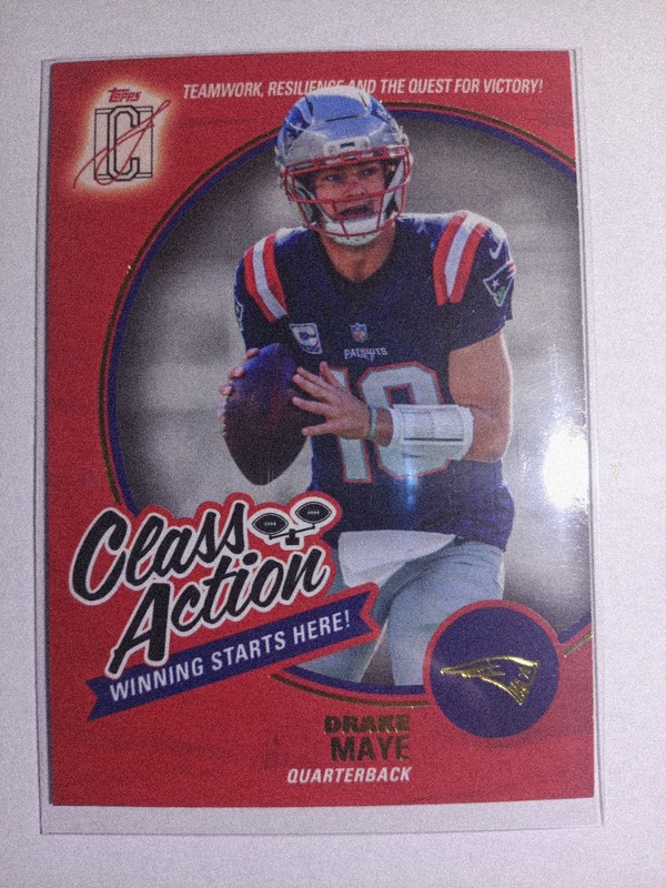 Topps Signature Class 2025 Drake Maye Class Action Insert #CA-22 Patriots