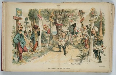 Photo:William II German Emperor Europe Puck Cartoon 1893 Rulers Signposts