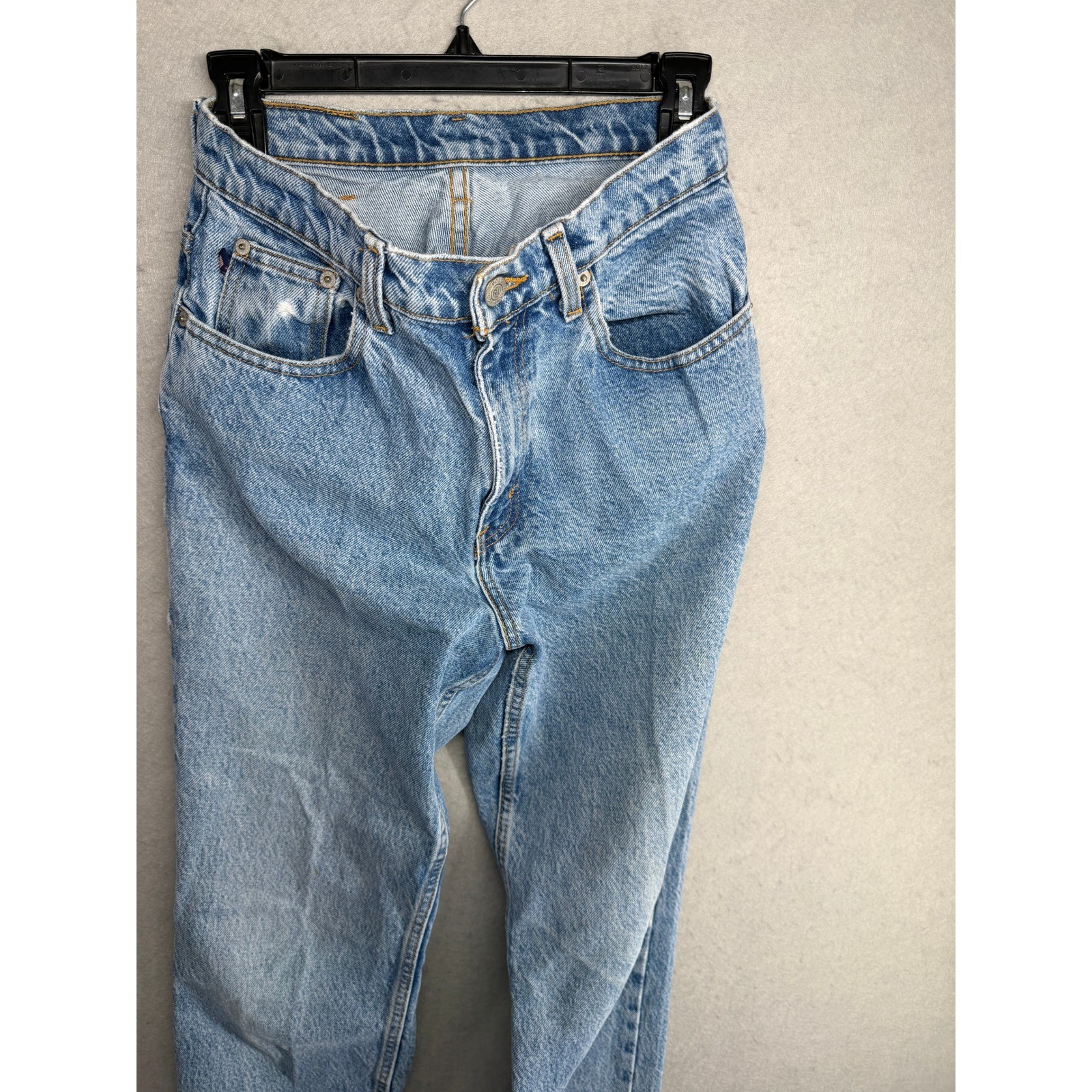 Polo Jeans Co Ralph Lauren High Waisted Straight Leg Light Wash Denim Jeans sz 8 image 9