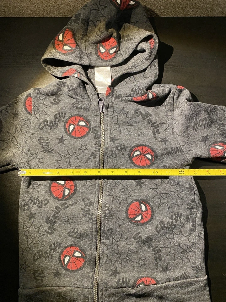 Marvel Spider-Man Hoodie Gray Kids 5 - Image 3 of 4