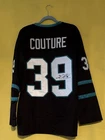 Autographed/Signed Logan Couture San Jose Black Hockey Jersey JSA COA