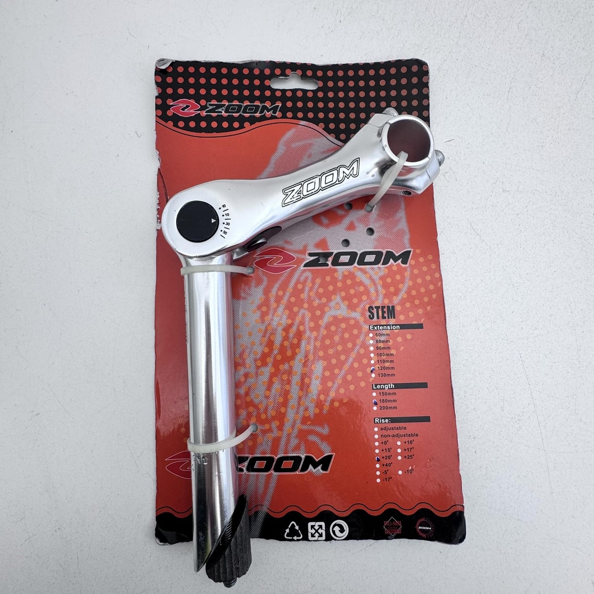 Potence Zoom NOS – Alliage Titane, 25,4 Mm, 110 Mm, Guidon Route, Grammo Inspiro