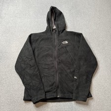 North Face Windwall Jacket Womens Small Black Fleece Hoodie Full Zip Hiking