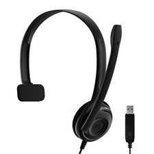 EPOS PC 7 USB Wired Headset Noise Cancelling Mic Mono Black